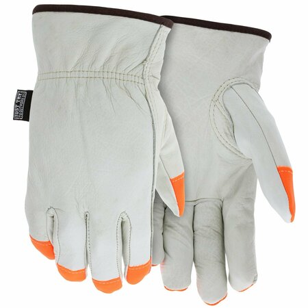 MCR SAFETY Gloves, Ind Grd Grain Drvr Thermal Key Thb FT, L, 12PK 3280LCHVSP